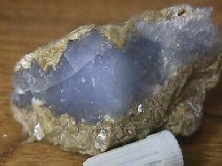 Quartz var, Blue Chacedony in Siderite