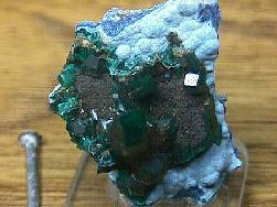 Dioptase on Chrysocolla