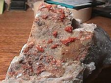 Montgomeryite on Whitlockite (Collinsite and Roscherite also)