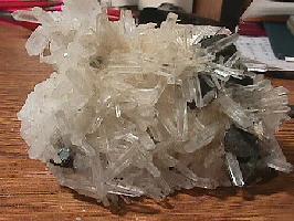 Quartz on Chalcopyrite